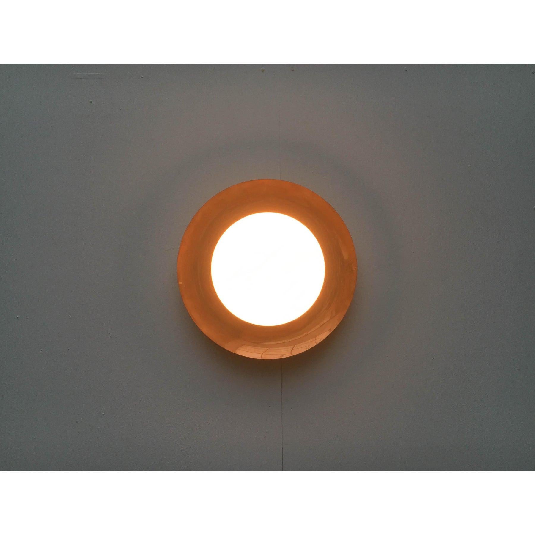 Metallo Lampada da soffitto in rame tedesca di metà secolo di BUR, Bünte & Remmler, anni '60 in vendita