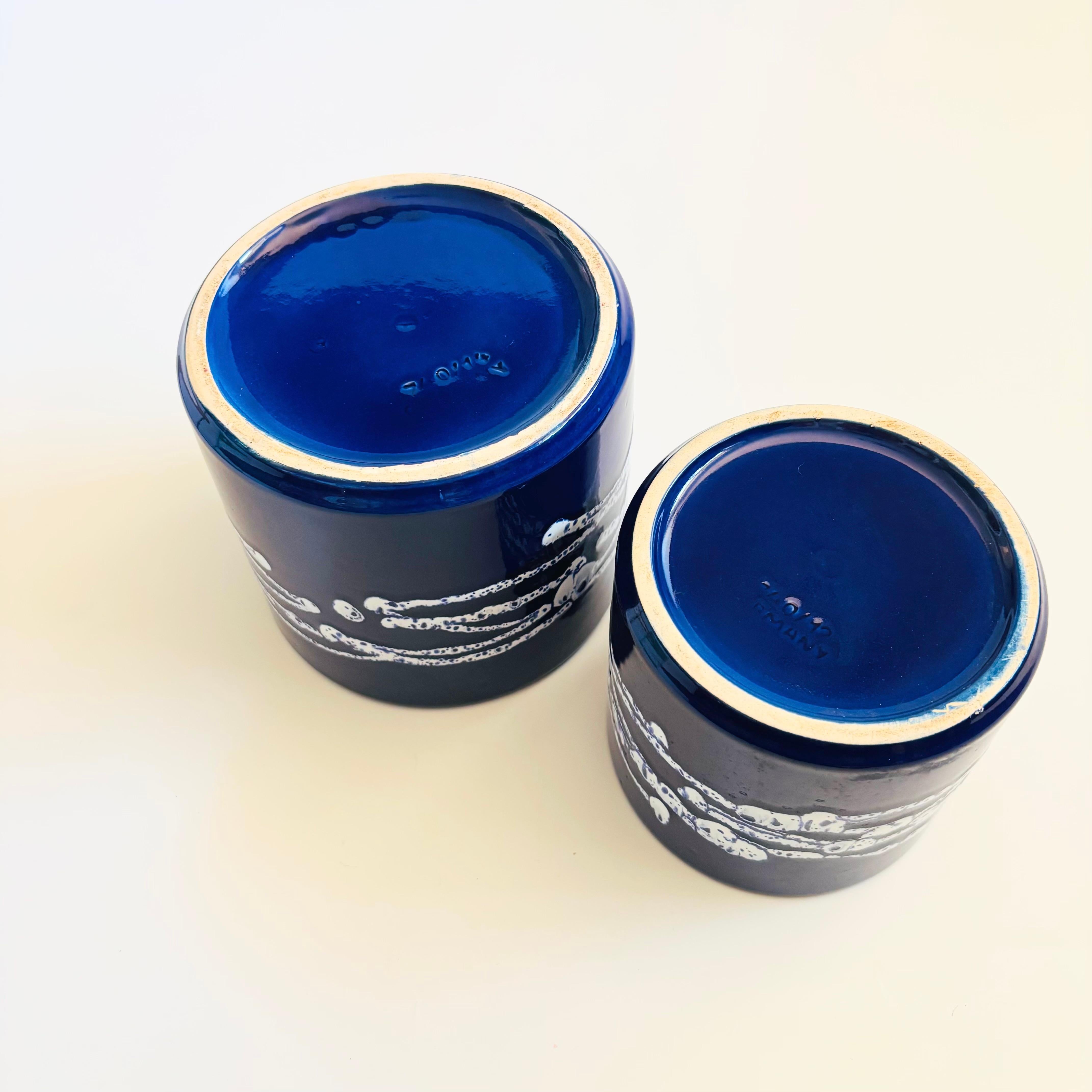 Mid Century German Cylinder Planters - Set of 2 For Sale 2