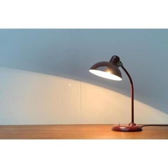 Deutsche dunkelrote 6556 Tischlampe von Christian Dell aus der Mitte des Jahrhunderts, 1960er Jahre