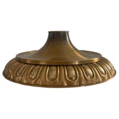 Mid-Century German Design Brass Single Flush Mount Lamp, 1960s, Germany