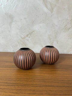 Mid-century, German Designer Wormser Ceramic Pair of Vases, 1950s