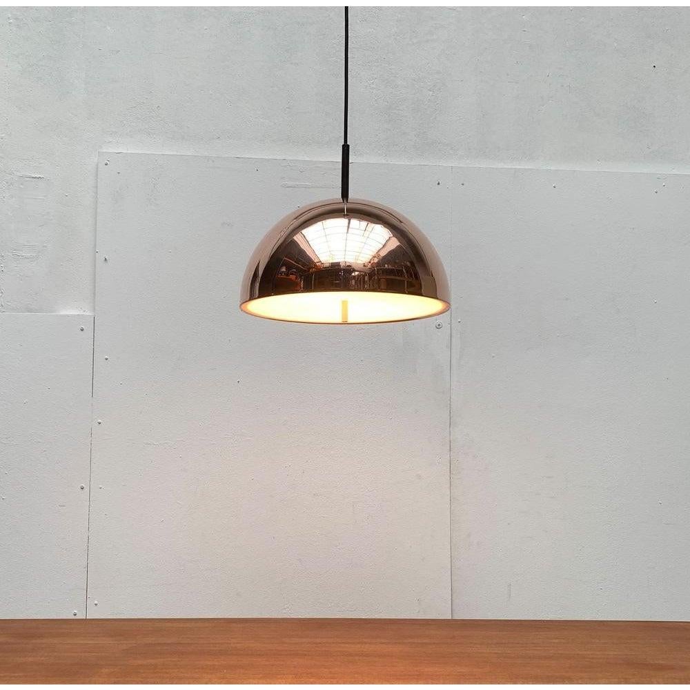 Lampada a sospensione in rame a cupola tedesca di metà secolo di Staff Leuchten, anni '60 in vendita 3