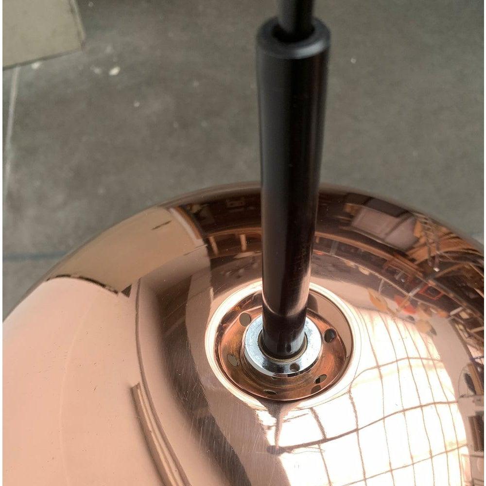 Lampada a sospensione in rame a cupola tedesca di metà secolo di Staff Leuchten, anni '60 in vendita 4
