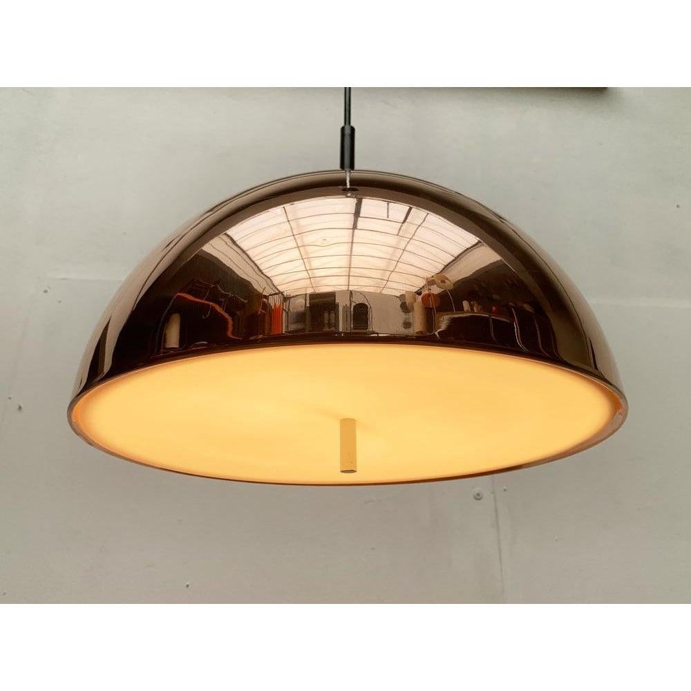 Mid-Century moderno Lampada a sospensione in rame a cupola tedesca di metà secolo di Staff Leuchten, anni '60 in vendita