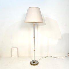 Midcentury German Floor Lamp by Aro-Leuchte in Chrome and Brass, circa 1970