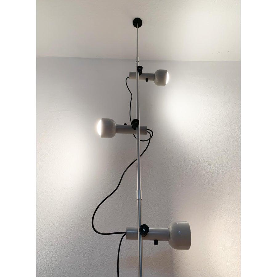 Metal Mid-Century German GDR Space Age Pole Floor Lamp rom Narva For Sale