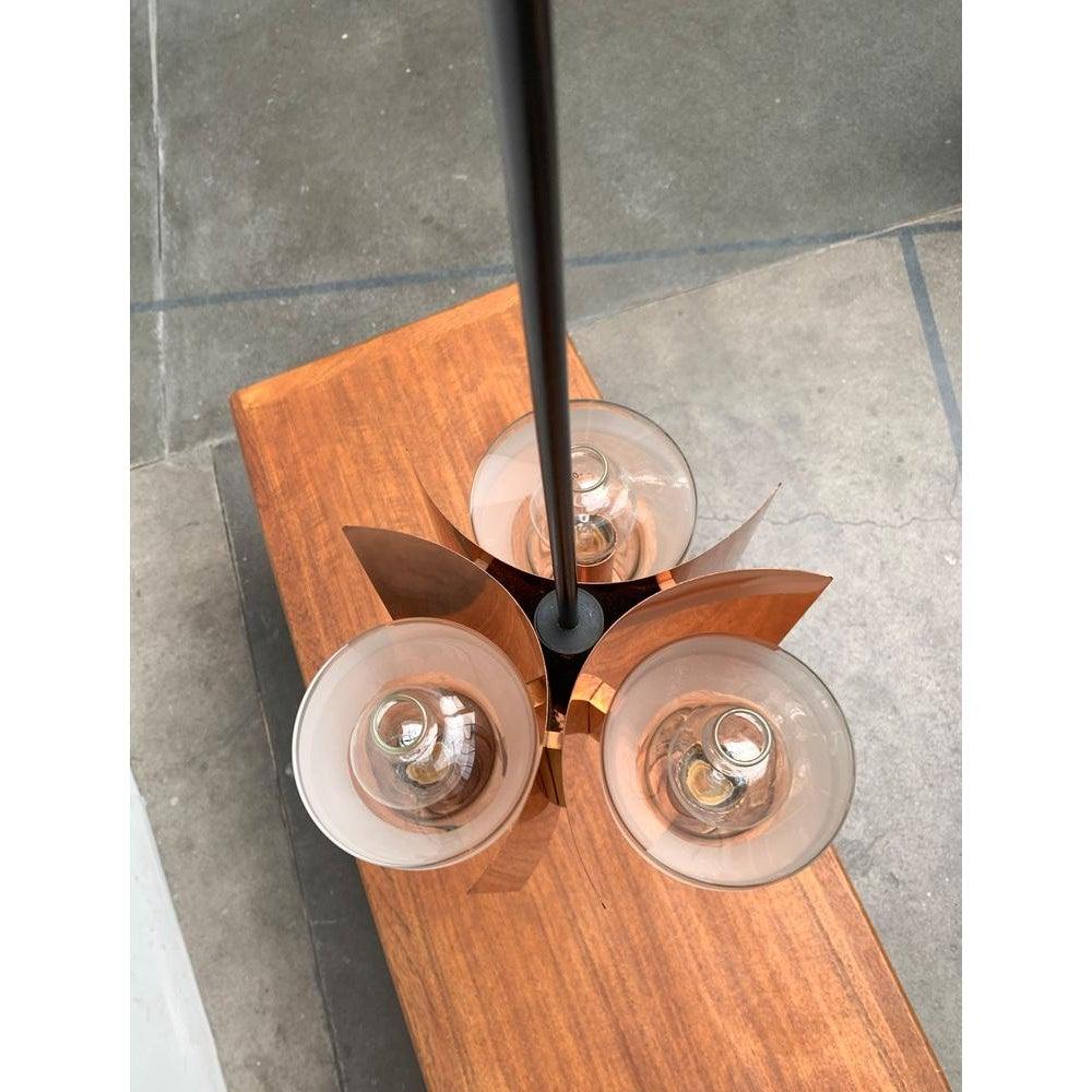 Deutsche Mid-Century-Pendelleuchte aus Glas und Kupfer von Cosack, 1960er Jahre im Angebot 6