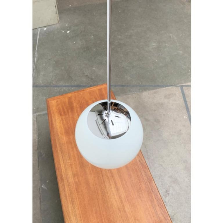Mid-Century German Glass and Metal Ball Pendant For Sale 5