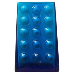 Mid-Century German Glass Block Bubble Vase from Karl Friedrich Glass, 1970s