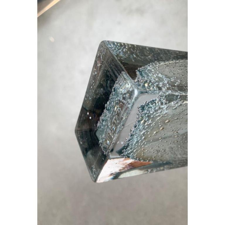 Vaso a blocco di vetro tedesco di metà secolo, anni '60 in vendita 2