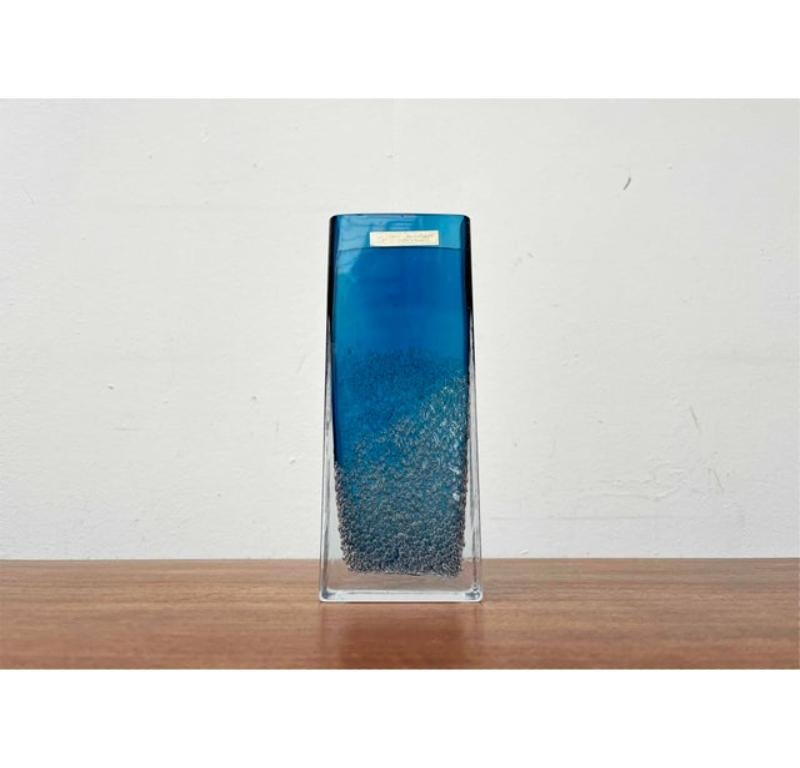 Vaso a blocco di vetro tedesco di metà secolo di Ingrid Glas, Germania, anni '60 in vendita 8