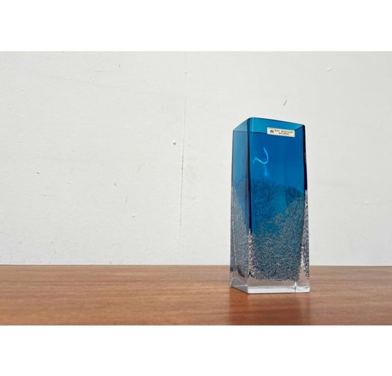 Vaso a blocco di vetro tedesco di metà secolo di Ingrid Glas, Germania, anni '60 in vendita 9