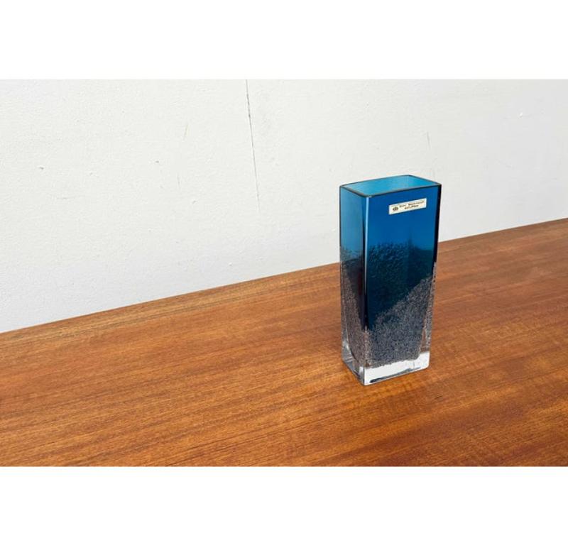 Mid-Century moderno Vaso a blocco di vetro tedesco di metà secolo di Ingrid Glas, Germania, anni '60 in vendita