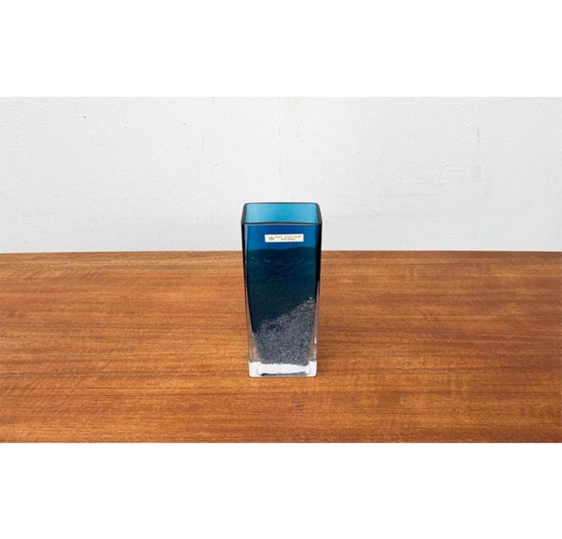 Vetro Vaso a blocco di vetro tedesco di metà secolo di Ingrid Glas, Germania, anni '60 in vendita