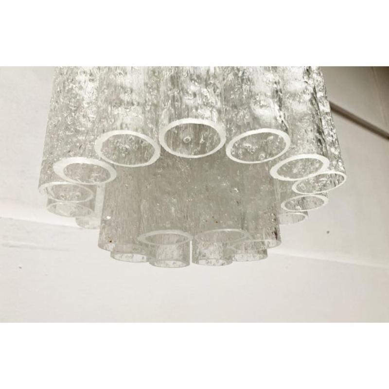 Lampada da soffitto in vetro tedesca di metà secolo di Doria Leuchten, anni '60 in vendita 3