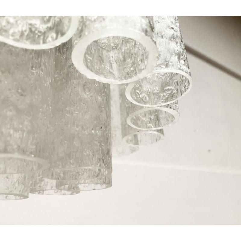 Lampada da soffitto in vetro tedesca di metà secolo di Doria Leuchten, anni '60 in vendita 5