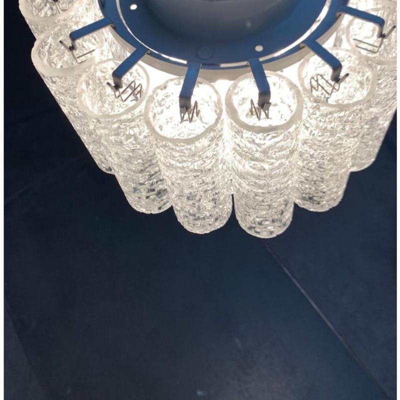 Mid-Century moderno Lampada da soffitto in vetro tedesca di metà secolo di Doria Leuchten, anni '60 in vendita