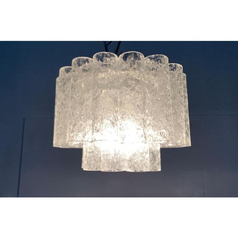 Lampada da soffitto in vetro tedesca di metà secolo di Doria Leuchten, anni '60 In condizioni buone in vendita a Hamburg, DE