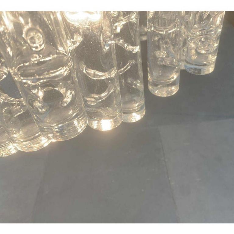 Lampadario in vetro tedesco di metà secolo di Doria Leuchten, anni '60 in vendita 4