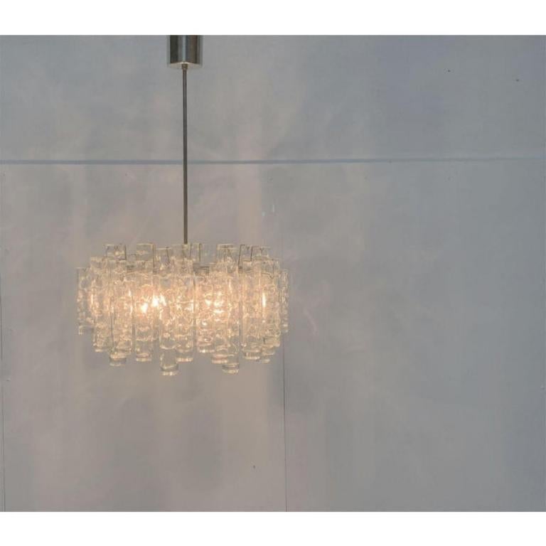 Lampadario in vetro tedesco di metà secolo di Doria Leuchten, anni '60 in vendita 1