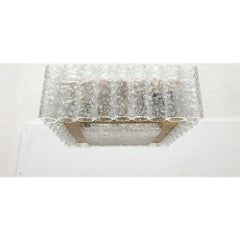Mid-Century German Glass Square Ceiling Lamp from Doria Leuchten, 1960s