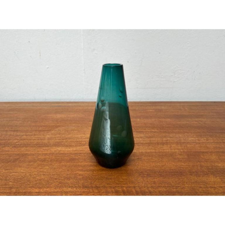 Vaso in vetro tedesco di metà secolo di Karl Friedrich Glas, anni '60 In condizioni ottime in vendita a Hamburg, DE