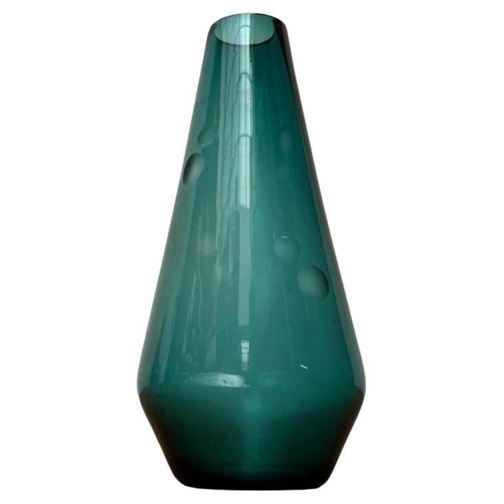 Jarrón de cristal alemán de mediados de siglo de Karl Friedrich Glas, años 60