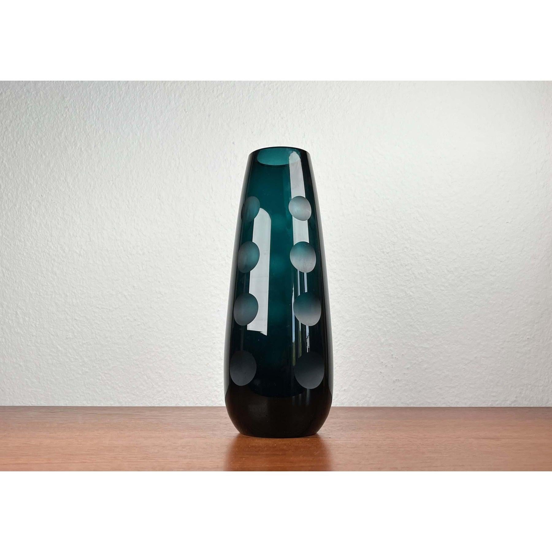 Deutsche Glasvase aus der Jahrhundertmitte von Karl Friedrich Glas, 1960er Jahre im Angebot 7