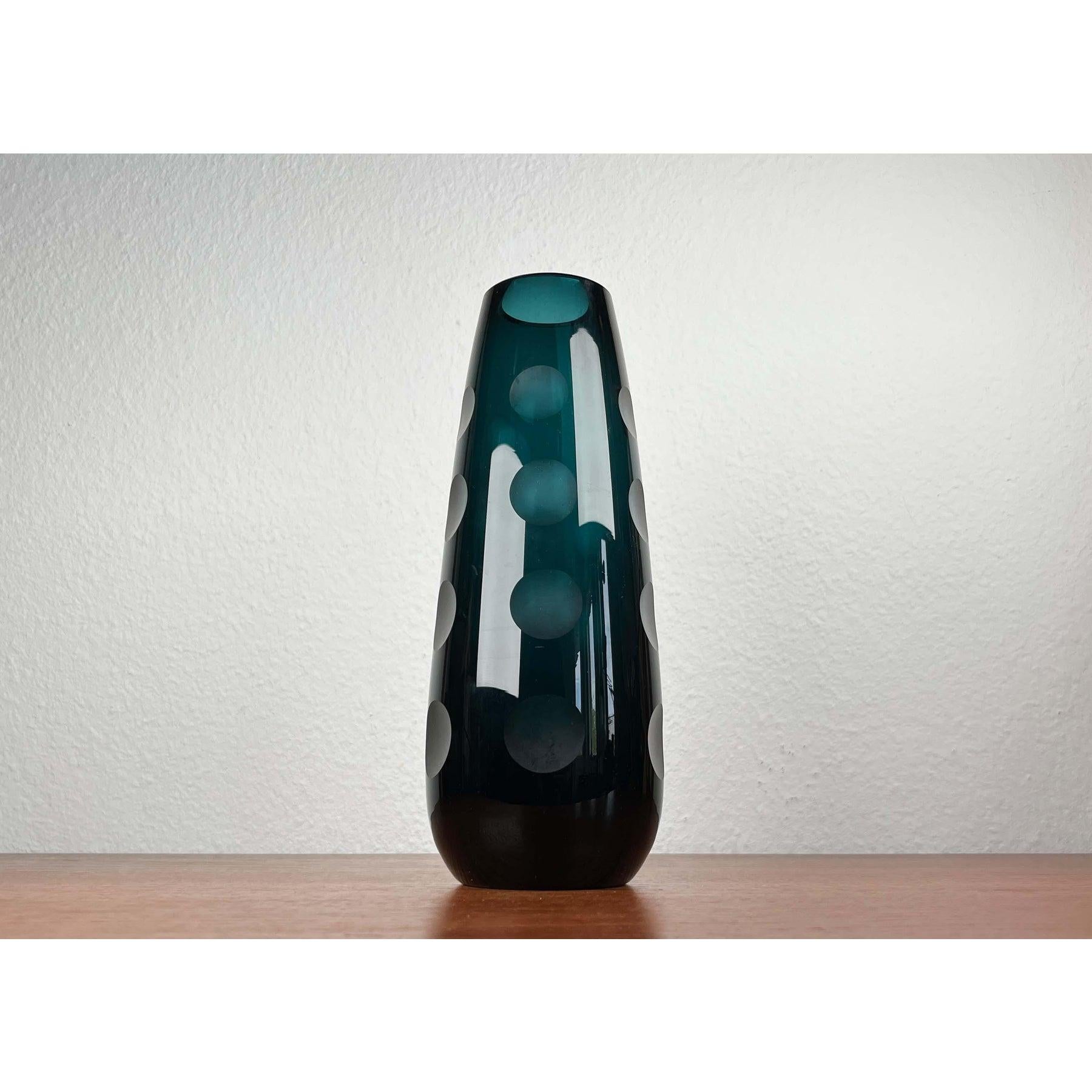 Deutsche Glasvase aus der Jahrhundertmitte von Karl Friedrich Glas, 1960er Jahre im Angebot 8