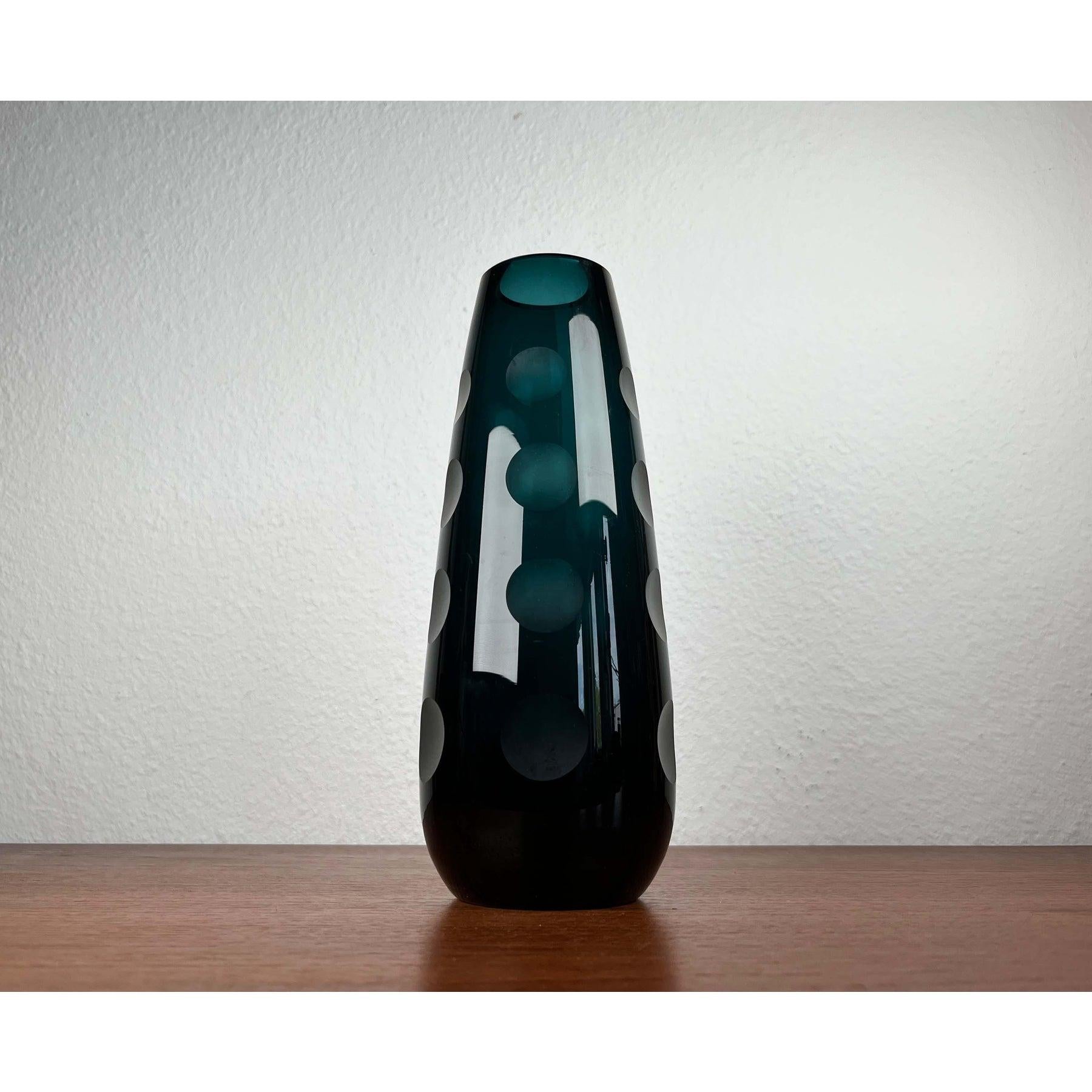 Deutsche Glasvase aus der Jahrhundertmitte von Karl Friedrich Glas, 1960er Jahre im Angebot 11