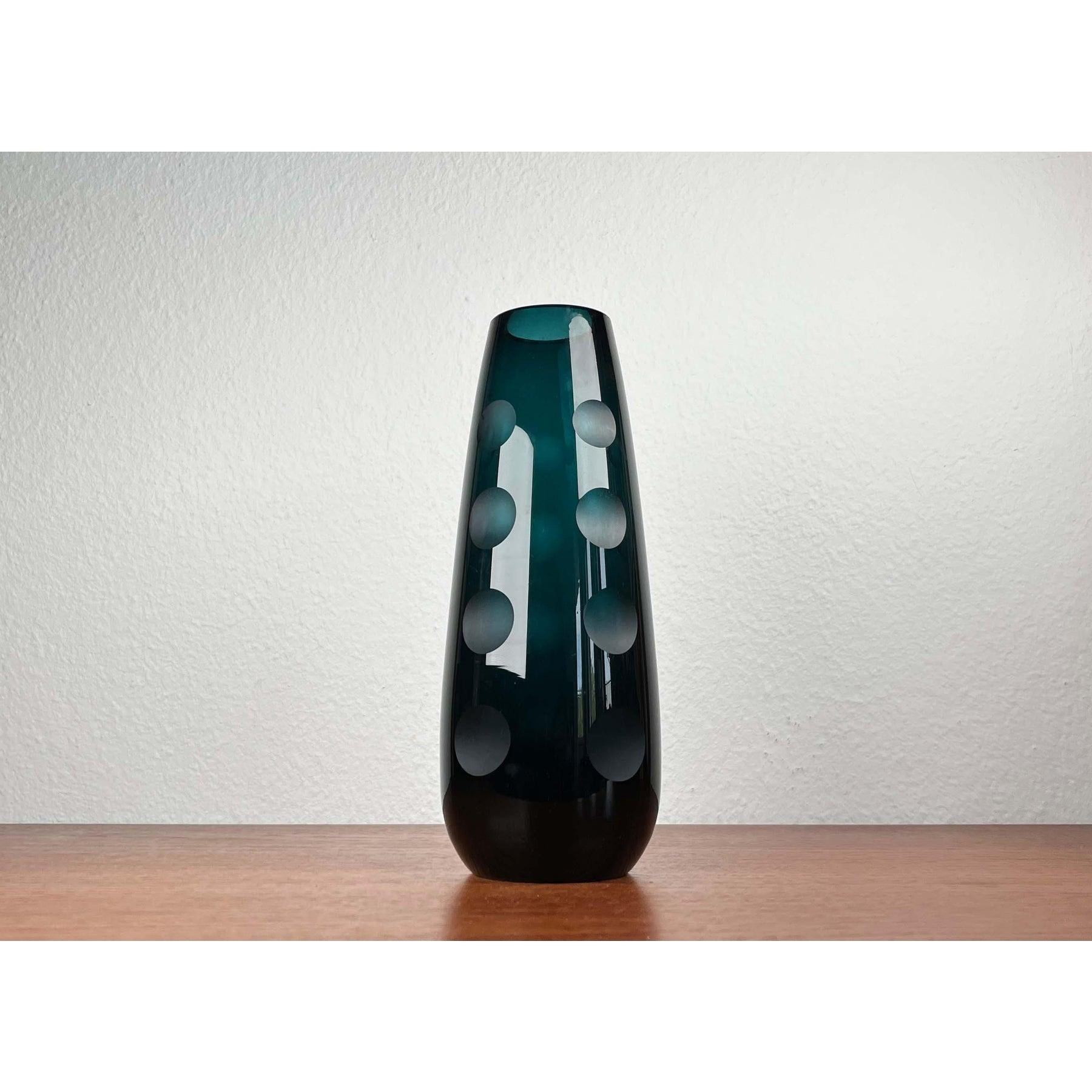 Deutsche Glasvase aus der Jahrhundertmitte von Karl Friedrich Glas, 1960er Jahre im Angebot 12