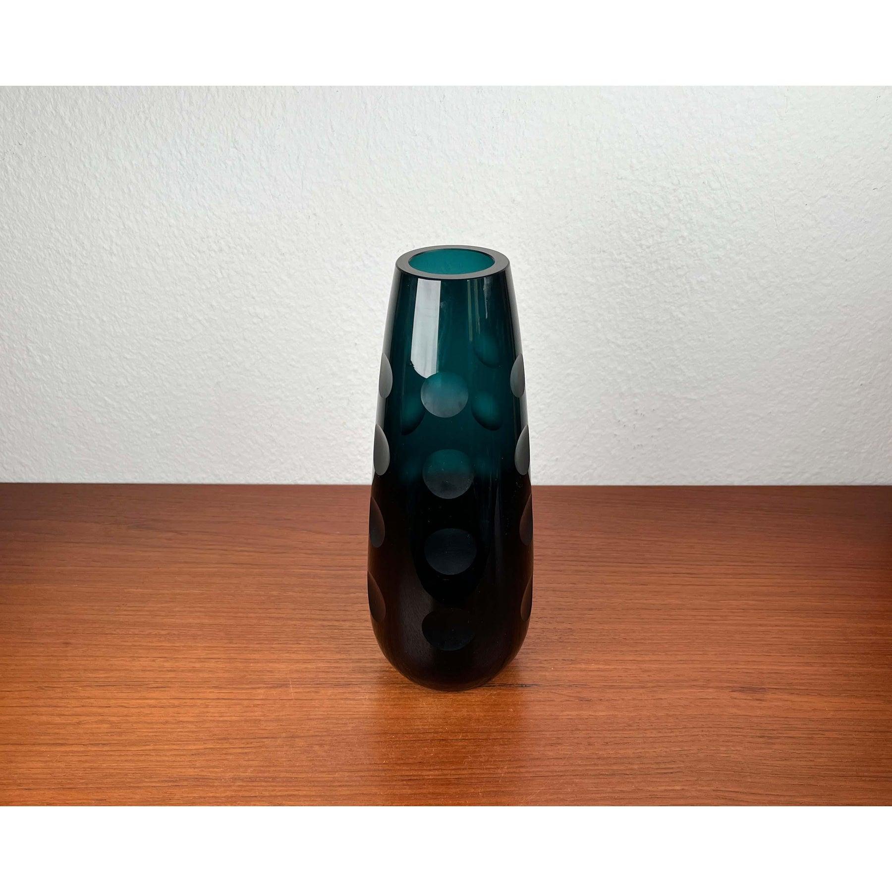 Deutsche Glasvase aus der Jahrhundertmitte von Karl Friedrich Glas, 1960er Jahre (Moderne der Mitte des Jahrhunderts) im Angebot