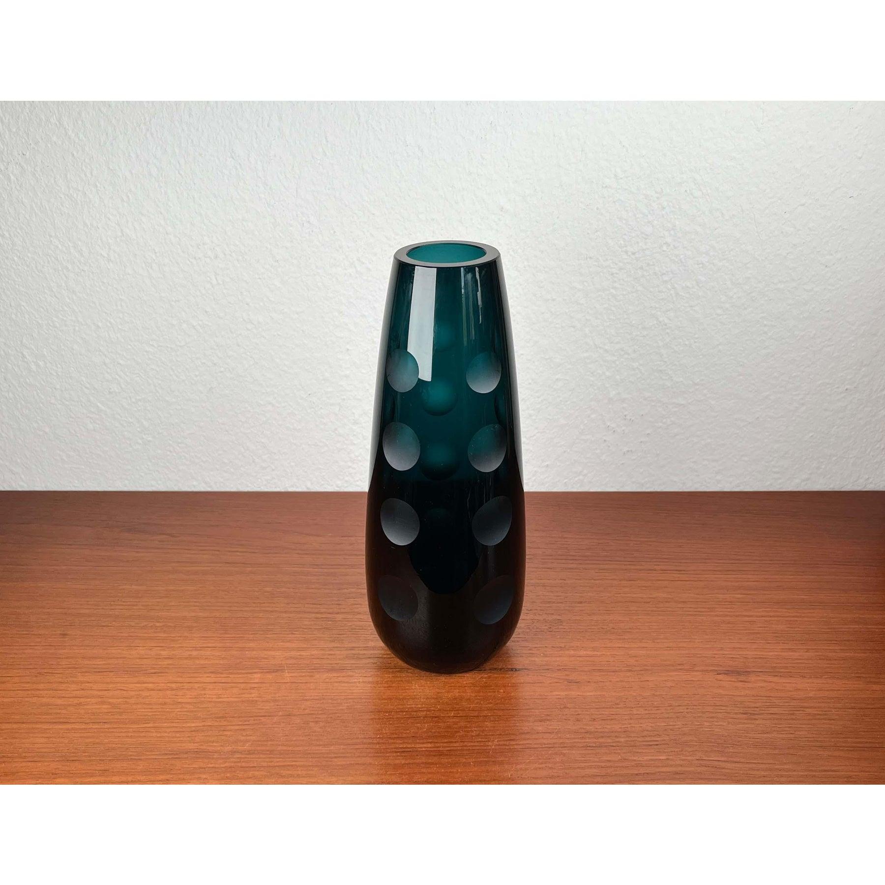 Deutsche Glasvase aus der Jahrhundertmitte von Karl Friedrich Glas, 1960er Jahre (20. Jahrhundert) im Angebot