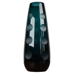 Vaso in vetro tedesco di metà secolo di Karl Friedrich Glass, anni '60