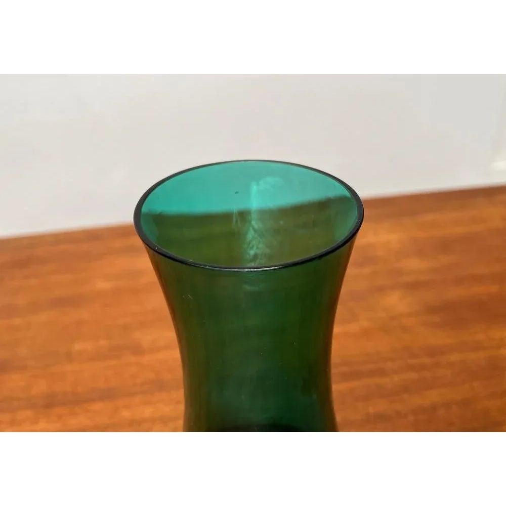 Vaso in vetro verde tedesco di metà secolo di Leichlingen Rheinkristall, anni '60 in vendita 4