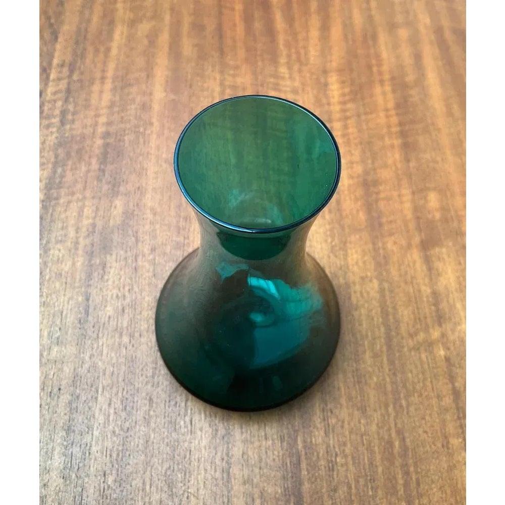 XX secolo Vaso in vetro verde tedesco di metà secolo di Leichlingen Rheinkristall, anni '60 in vendita