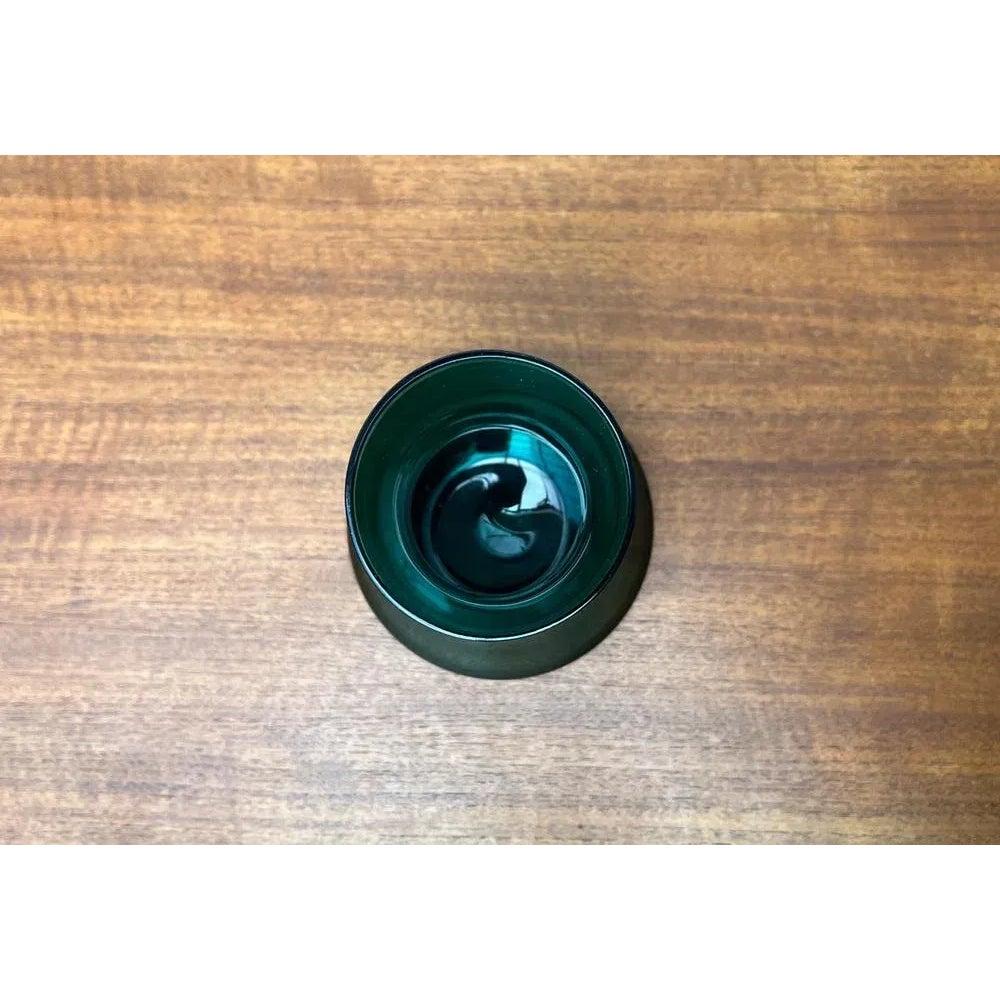 Vetro Vaso in vetro verde tedesco di metà secolo di Leichlingen Rheinkristall, anni '60 in vendita