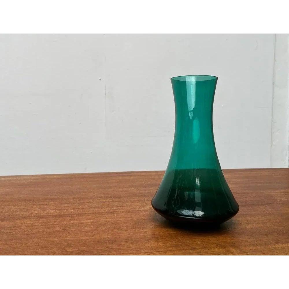 Vaso in vetro verde tedesco di metà secolo di Leichlingen Rheinkristall, anni '60 in vendita 1