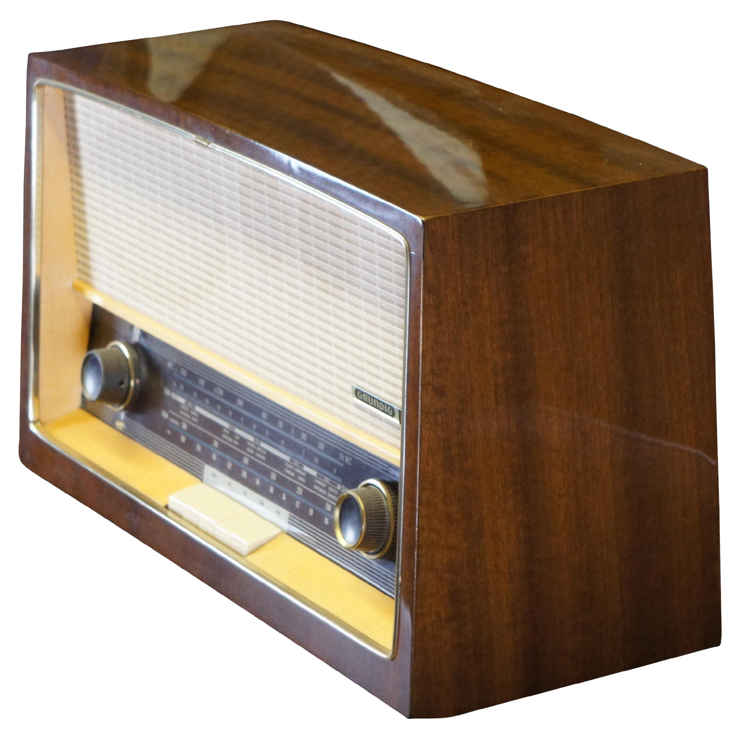 Mid Century German Grundig 2440 Table Top Tube Radio Stereo