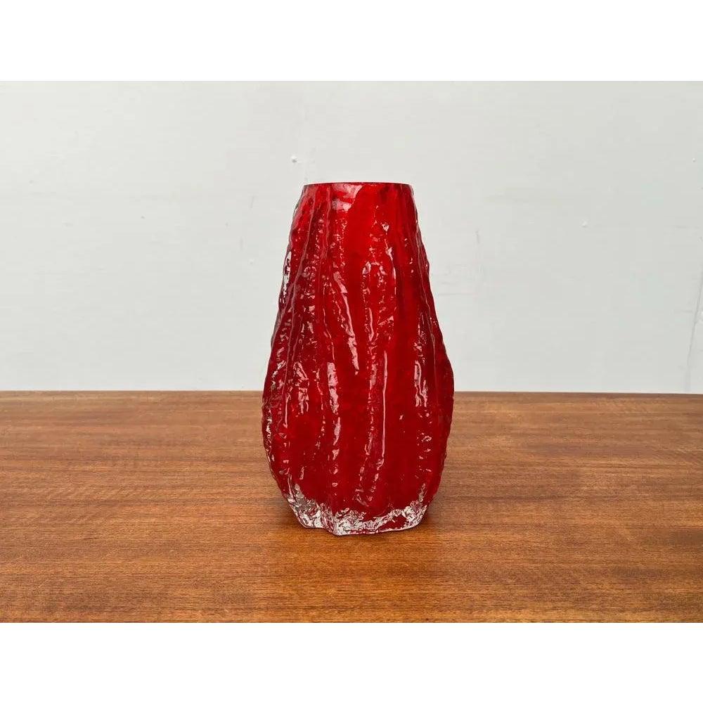 Vaso tedesco di metà secolo in vetro corteccia pesante di Ingrid Glas, Germania, anni '60 in vendita 4