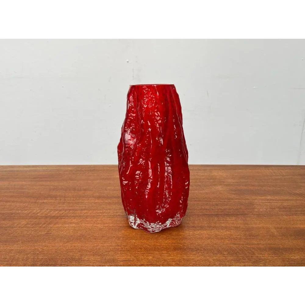 XX secolo Vaso tedesco di metà secolo in vetro corteccia pesante di Ingrid Glas, Germania, anni '60 in vendita