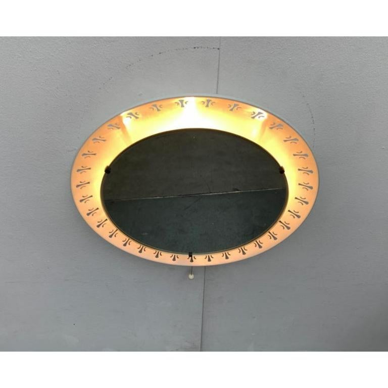 Specchio illuminato tedesco di metà secolo di Ernest Igl per Hillebrand Lighting, anni '60 In condizioni buone in vendita a Hamburg, DE
