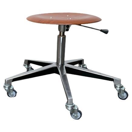 Mid-Century German Industrial Swivel Office Stool from Schmitz, 1960s