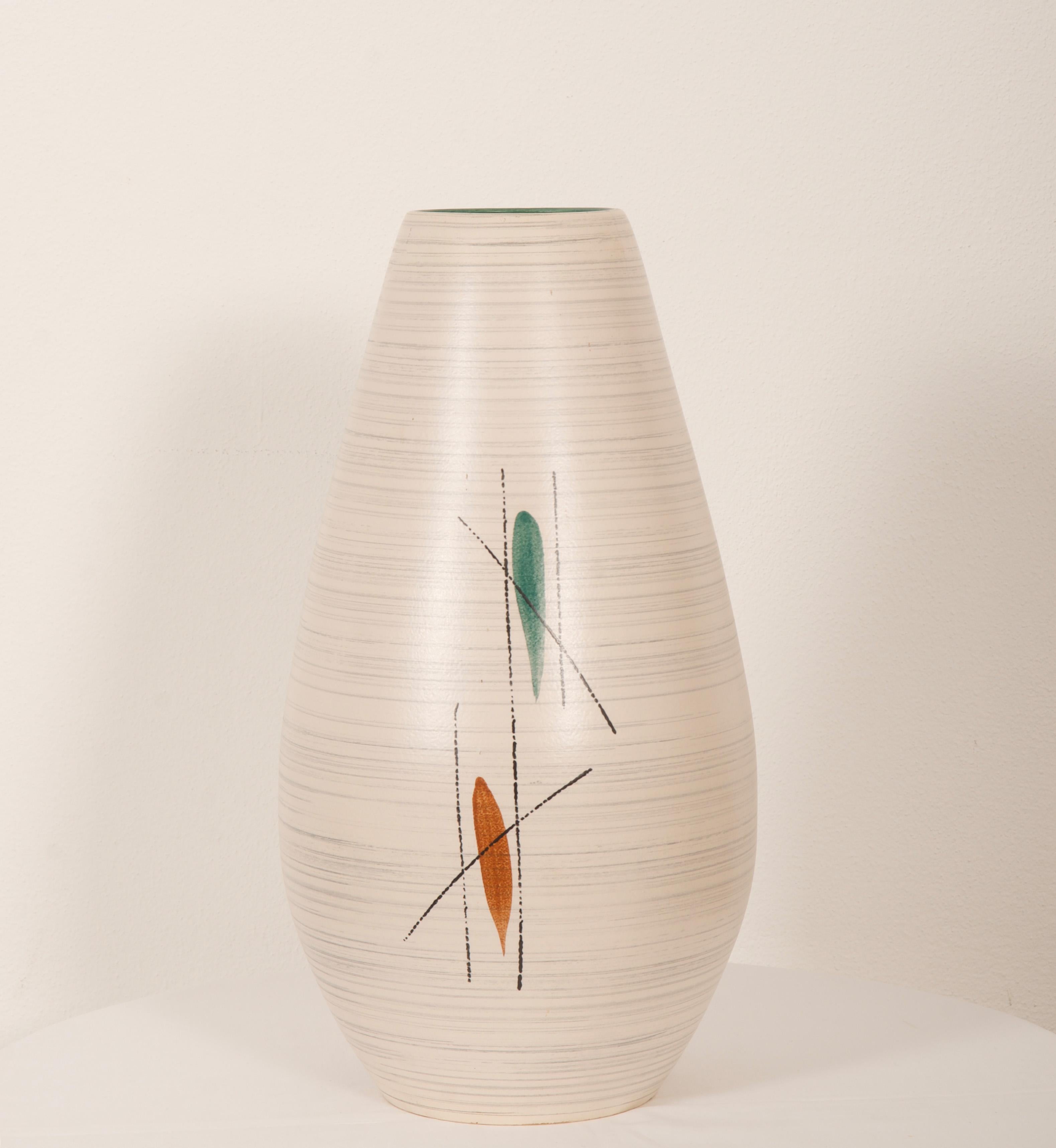 mid century floor vase