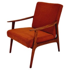 Mid-century  German lounge armchair walnut  1960s