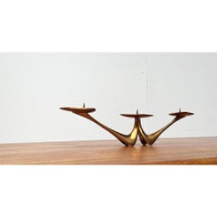 Candelabro de metal alemán de mediados de siglo de Klaus Ullrich, años 50