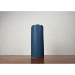 Mid-Century German Minimalist Blue Ceramic Vase from Melitta, 1960s