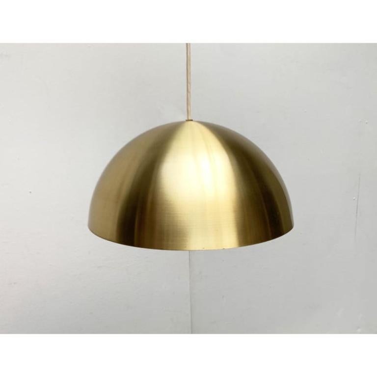 Mid-Century German Minimalist Brass Dome Pendant from Beisl, 1960s For Sale 5