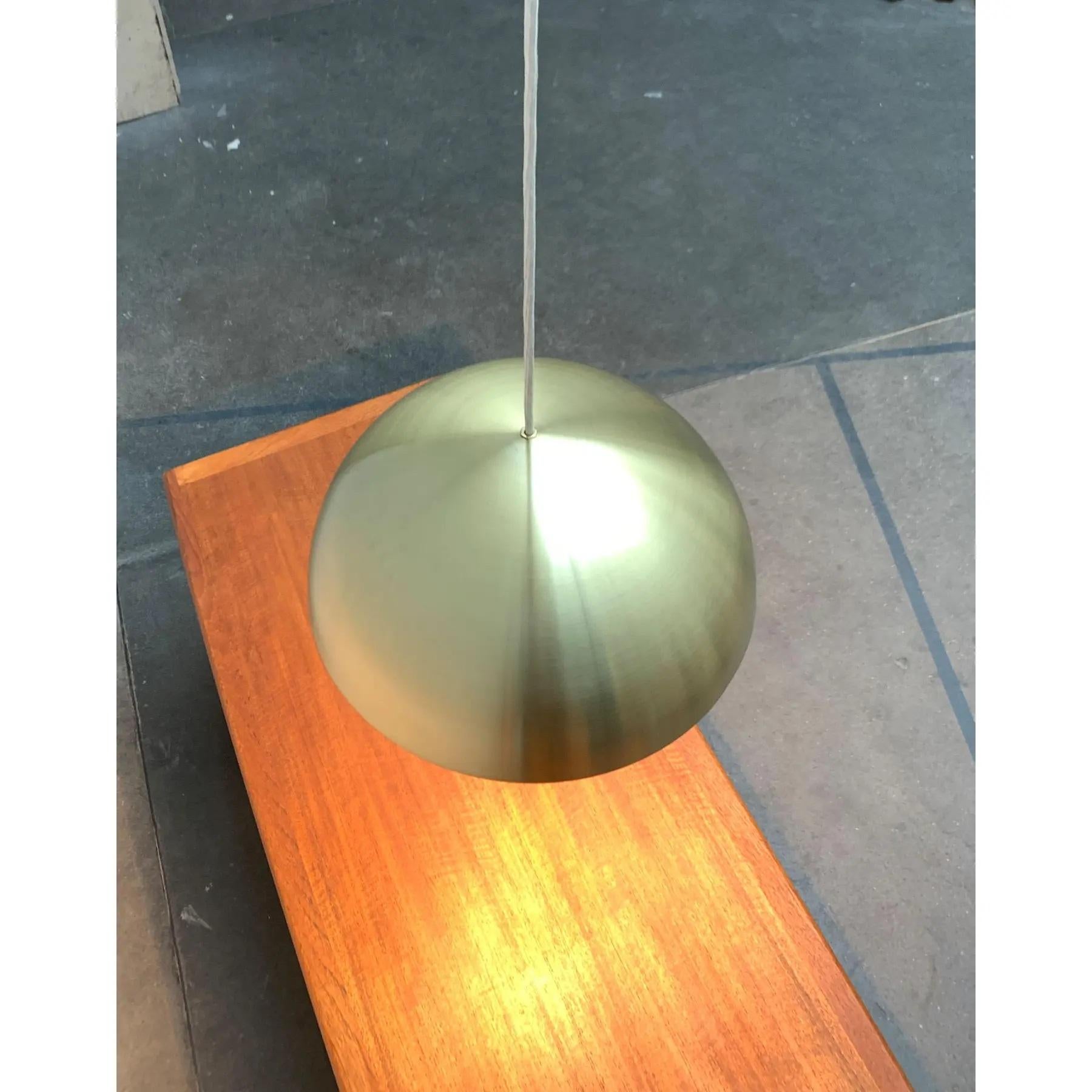 Mid-Century German Minimalist Brass Dome Pendant from Beisl, 1960s For Sale 6