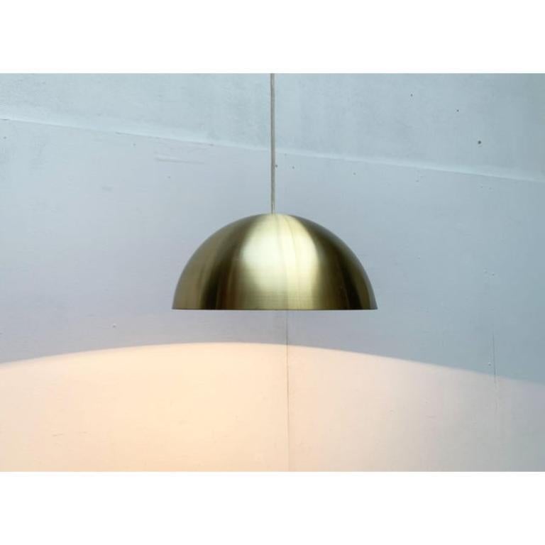 Metal Mid-Century German Minimalist Brass Dome Pendant from Beisl, 1960s For Sale
